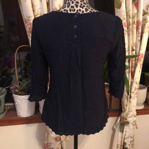 Anthropologie Maeve Deep Navy Top - Picture 5 of 9